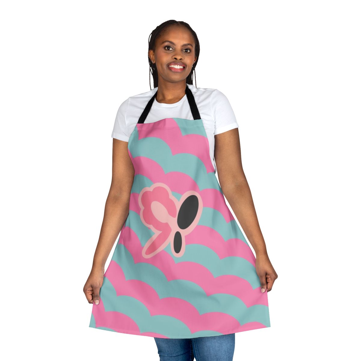 Galar region inspired fairy gym apron with Pokemon-themed design