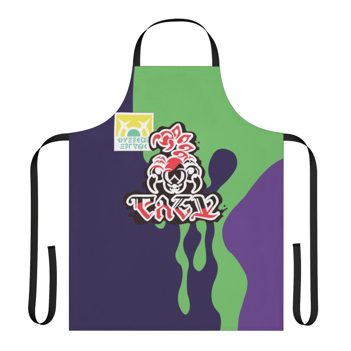 Galar region Pokemon inspired apron with Klara the poison trainer character