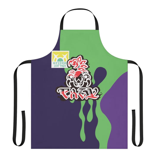 Galar region Pokemon inspired apron with Klara the poison trainer character