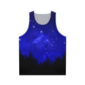Unisex tank top with a galaxy night sky design