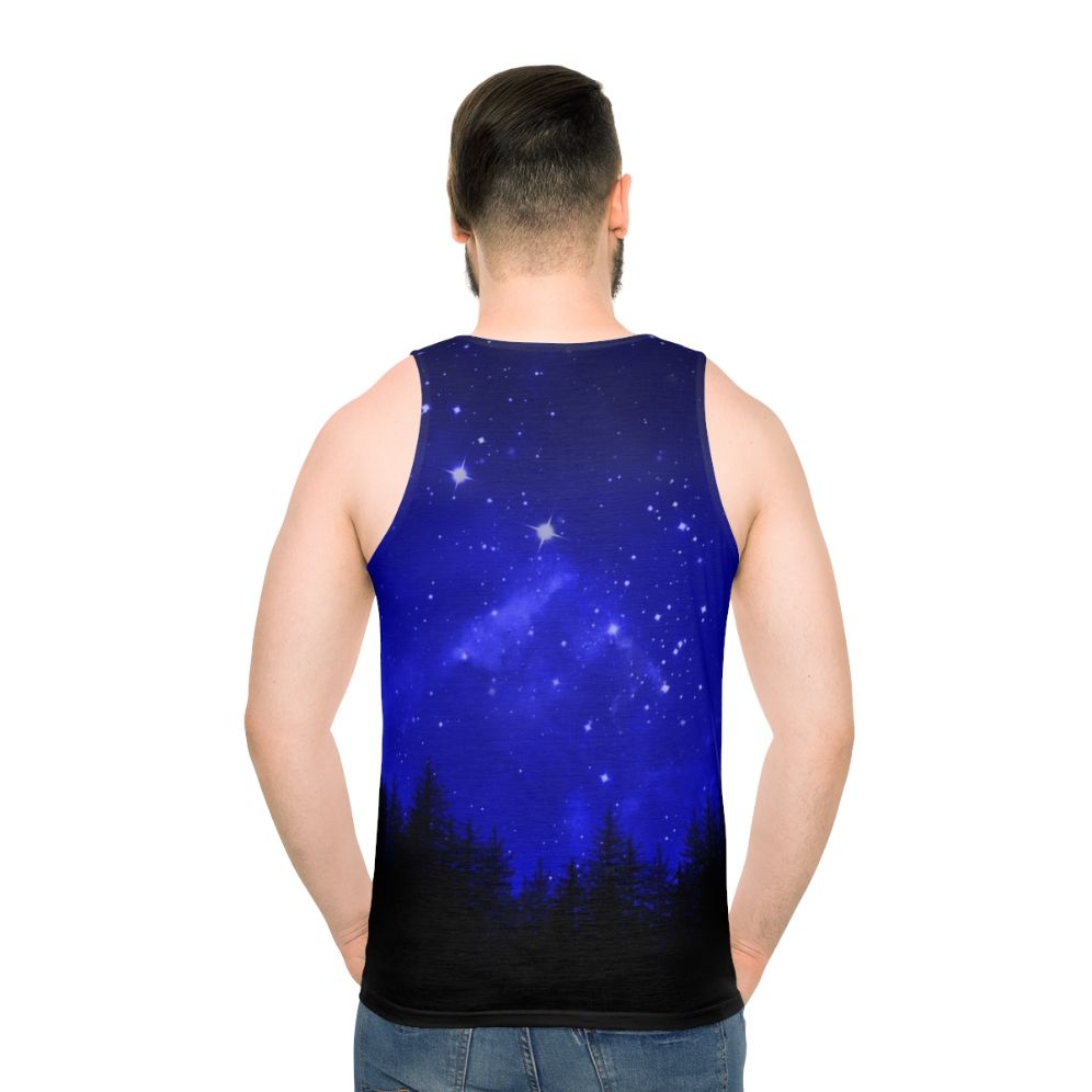 Unisex tank top with a galaxy night sky design