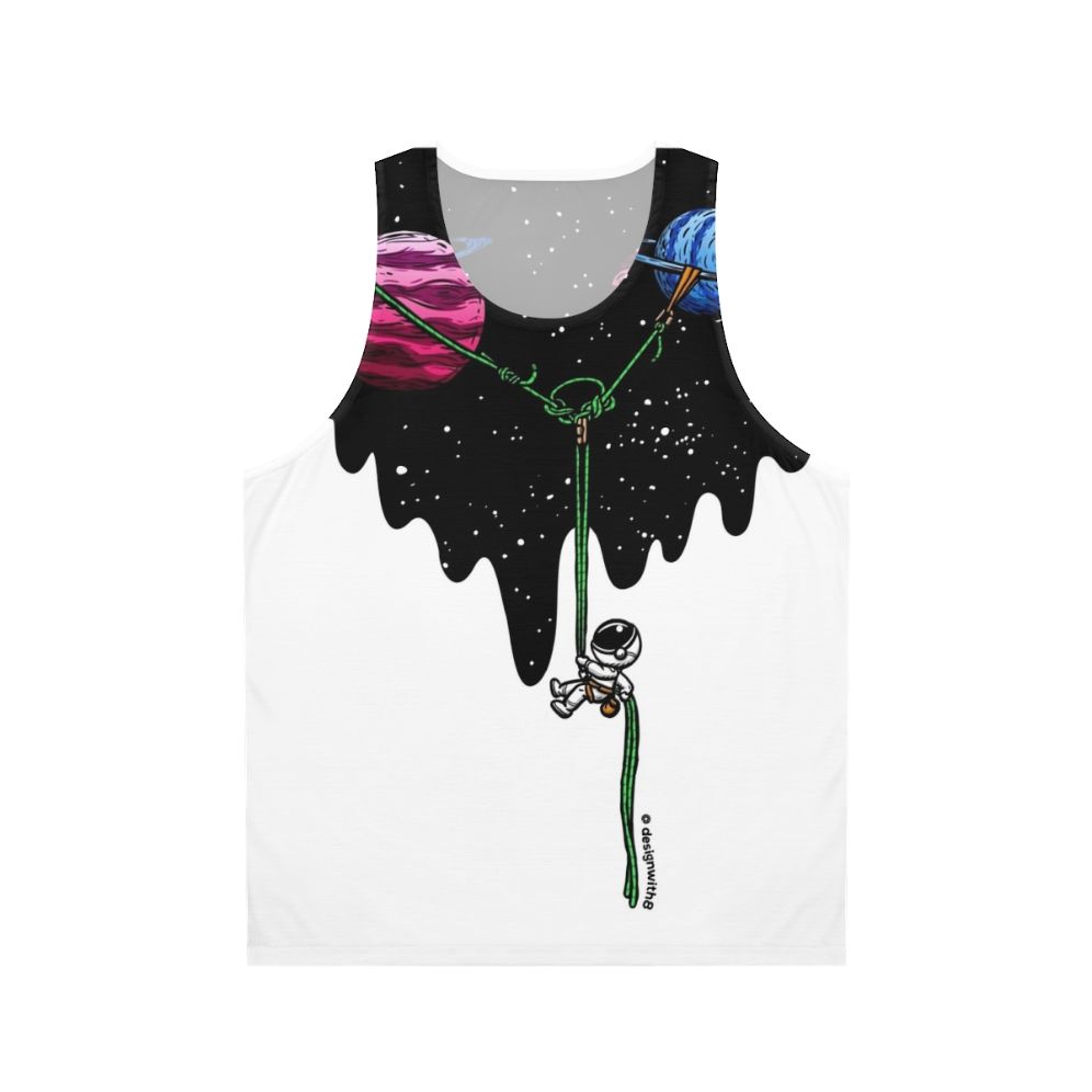 Rock Climbing Unisex Tank Top with Galaxy Print