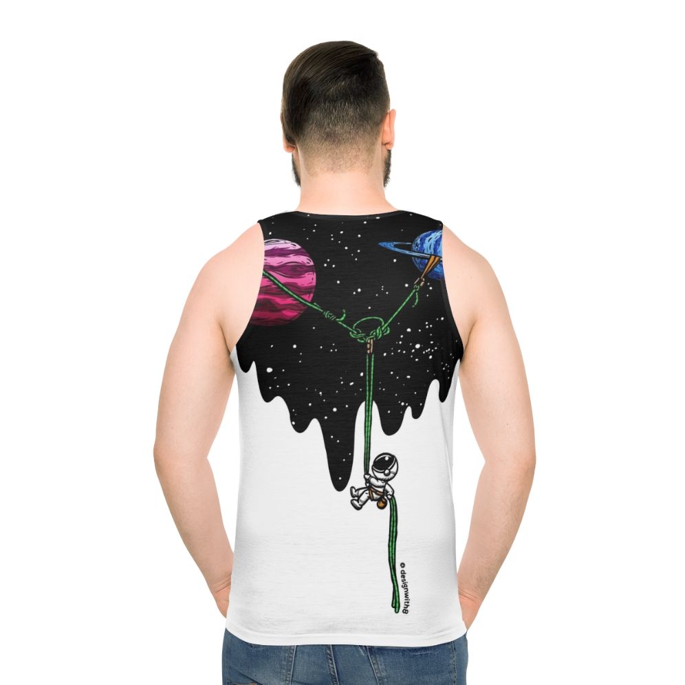 Rock Climbing Unisex Tank Top with Galaxy Print