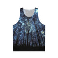 Galaxy and stars unisex tank top