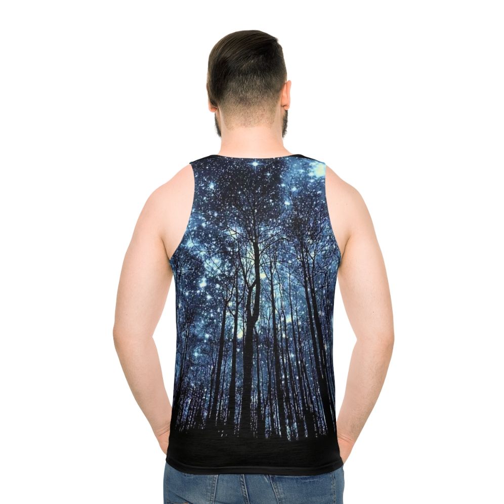 Galaxy and stars unisex tank top