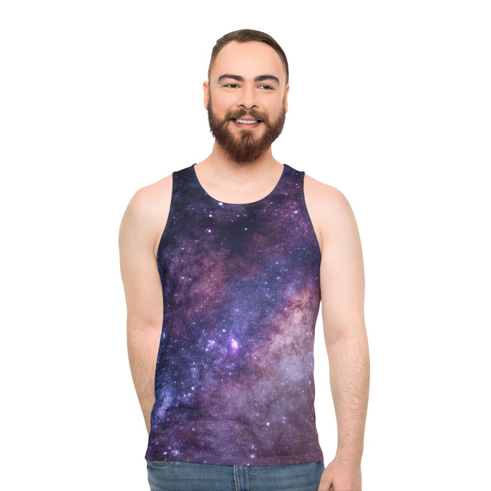 Galaxy-themed unisex tank top