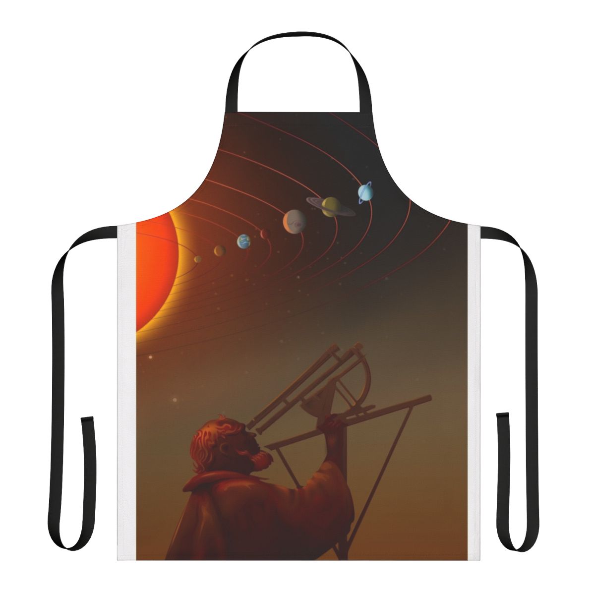 Apron featuring an image of Galileo Galilei and text "The 50 Greats"
