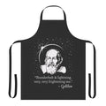 Galileo graphic apron with thunderbolt and lightning vintage retro astronomy design
