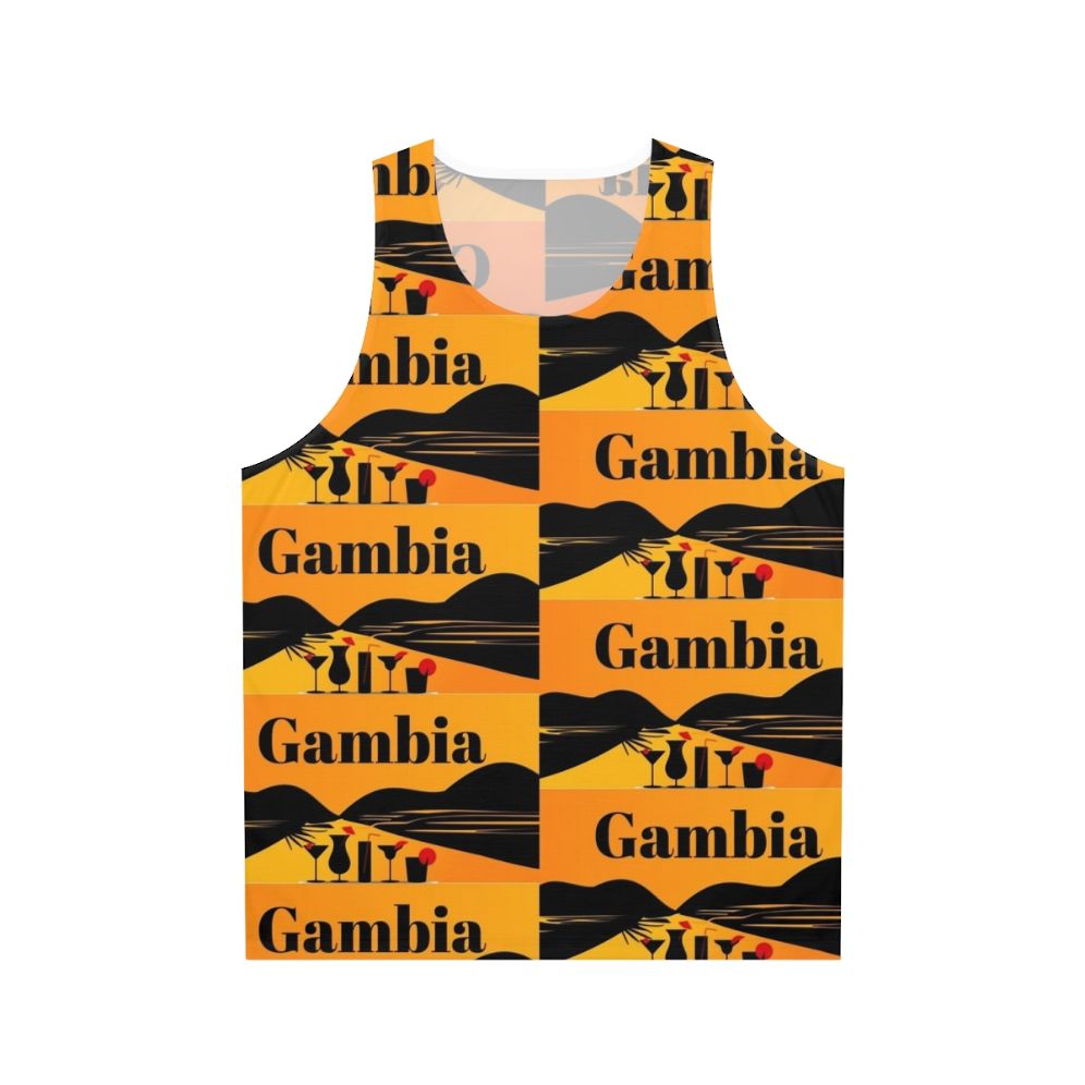 Gambia patriotic unisex tank top