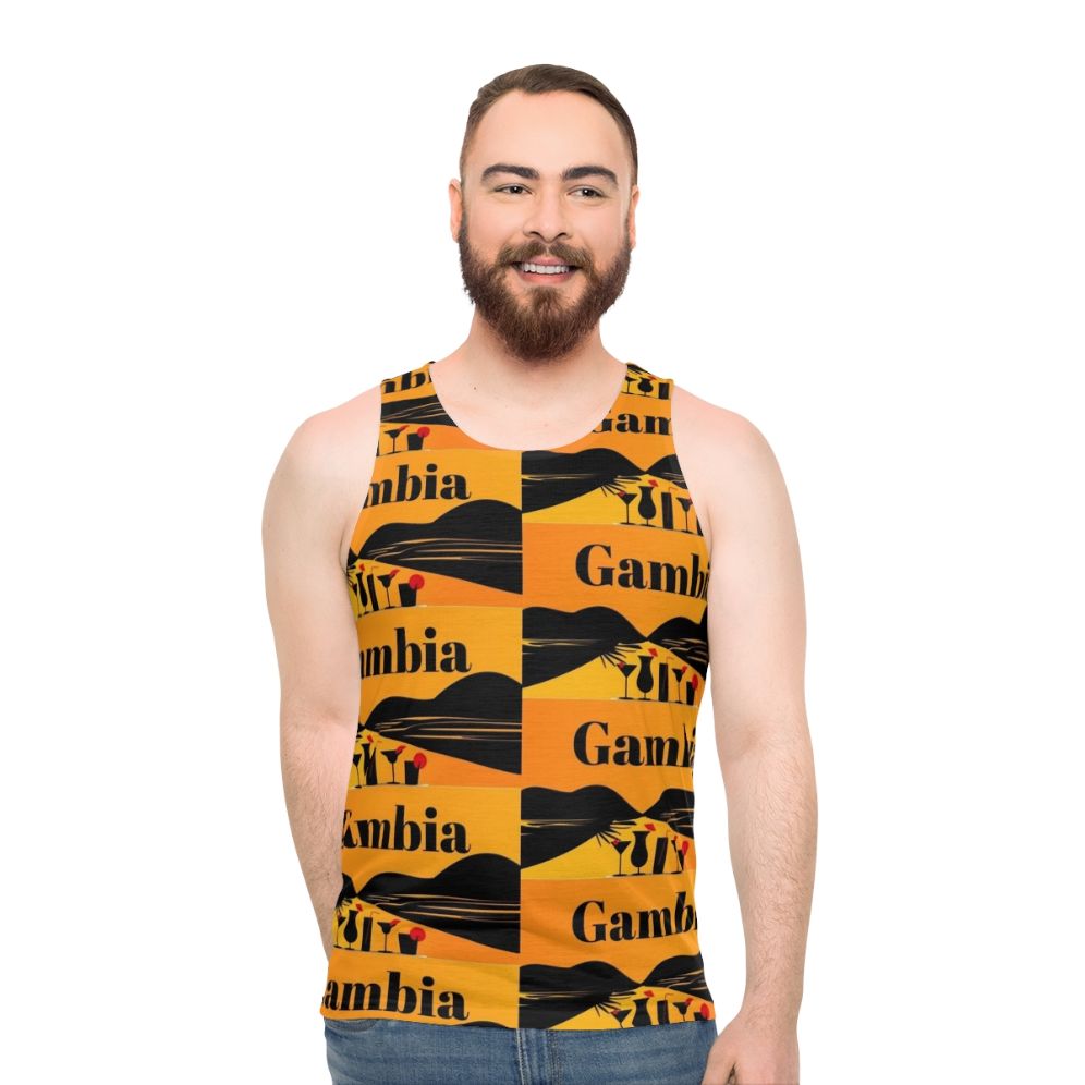 Gambia patriotic unisex tank top