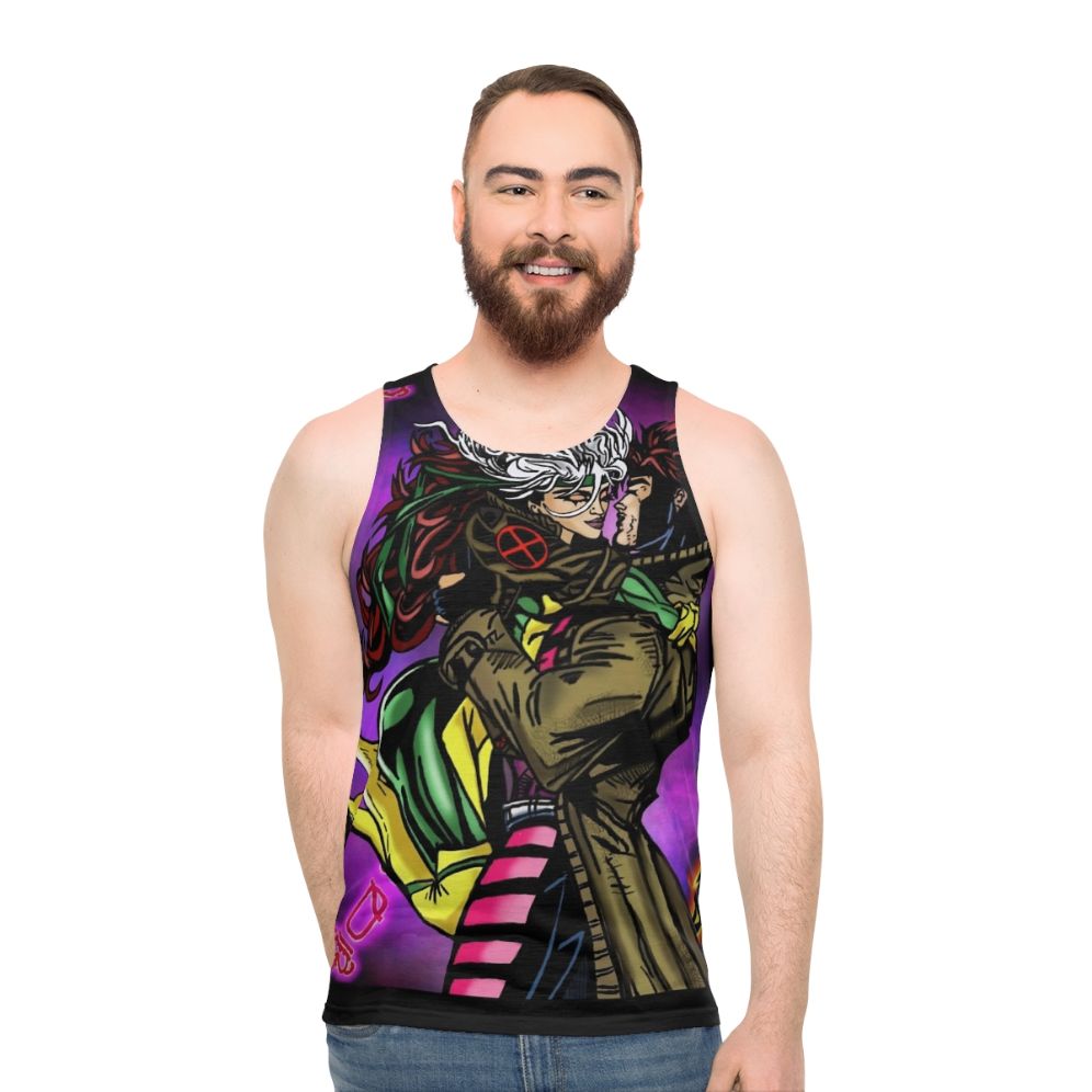 Gambit and Rogue Power Couple Unisex Tank Top