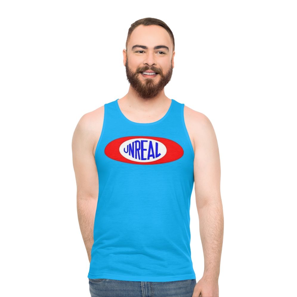 Retro-style "Game On" unisex tank top