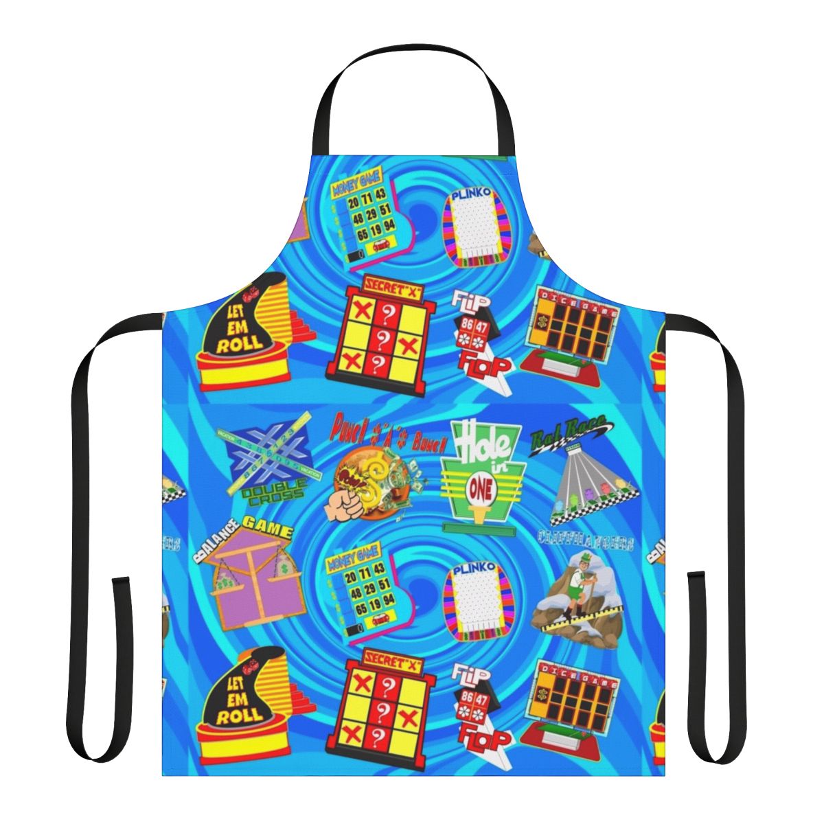 Game show contestant inspired apron with "The Price Is Right" design