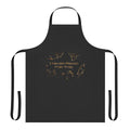 "Deus Ex: Human Revolution-inspired apron with 'I Never Asked for This' quote"