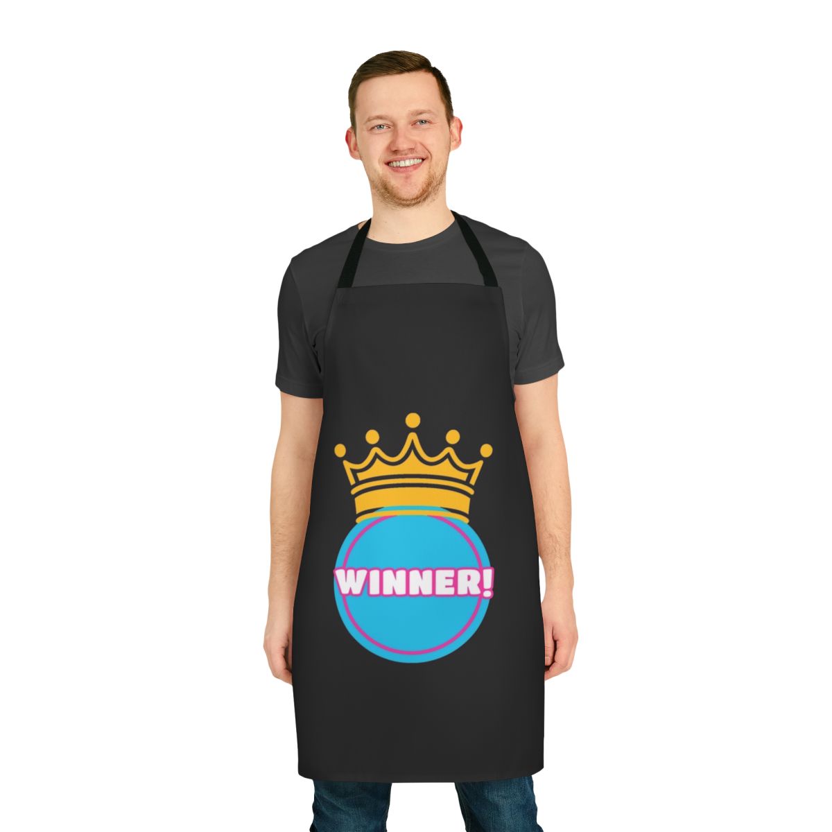 Gamer Apron featuring a vibrant Fall Guys inspired design