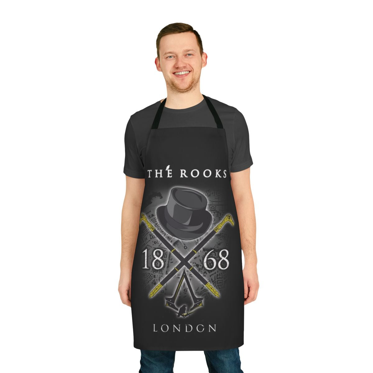 High-quality gaming-themed apron featuring Assassin's Creed inspired design