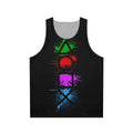 Gamer's controller buttons splatter unisex tank top