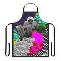 A high-quality apron featuring a cyberpunk-inspired design, perfect for video game fans and home chefs.