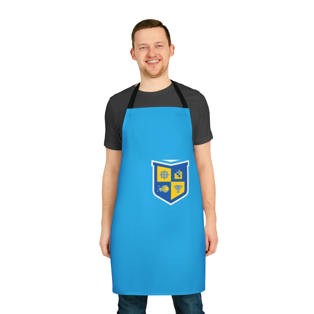 A sleek and durable apron featuring the iconic VGHS emblem, perfect for gamers and fans of the hit web series.