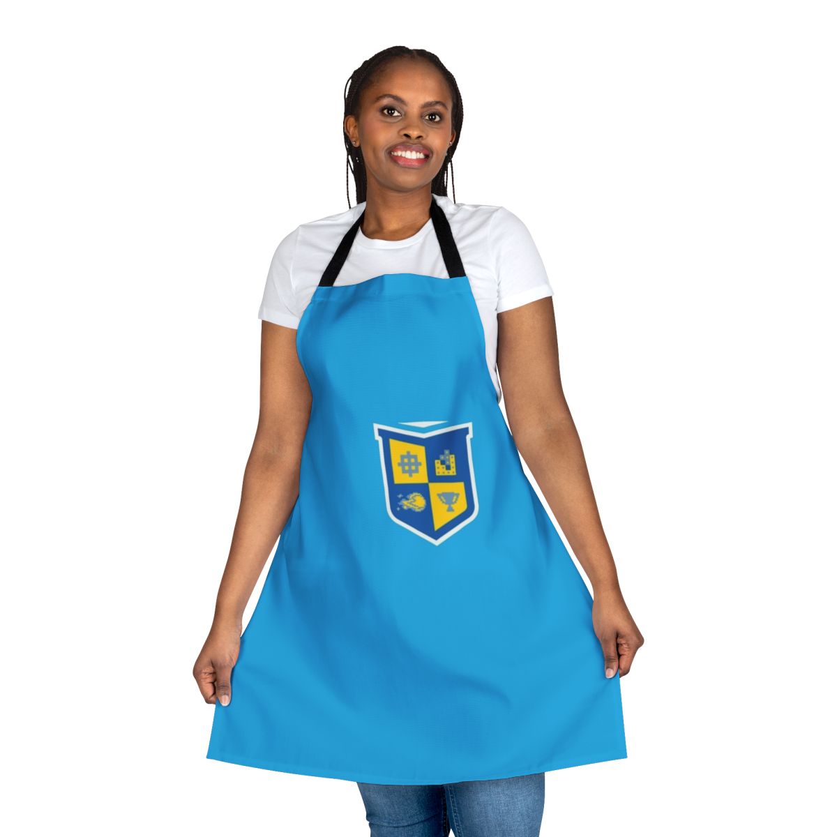 A sleek and durable apron featuring the iconic VGHS emblem, perfect for gamers and fans of the hit web series.
