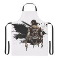 Days Gone inspired gaming apron with zombie and survival themed pattern