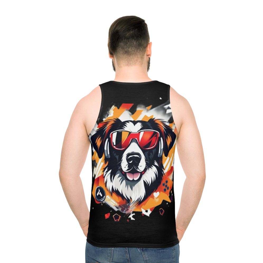 Unisex gaming dog funny animal design tank top