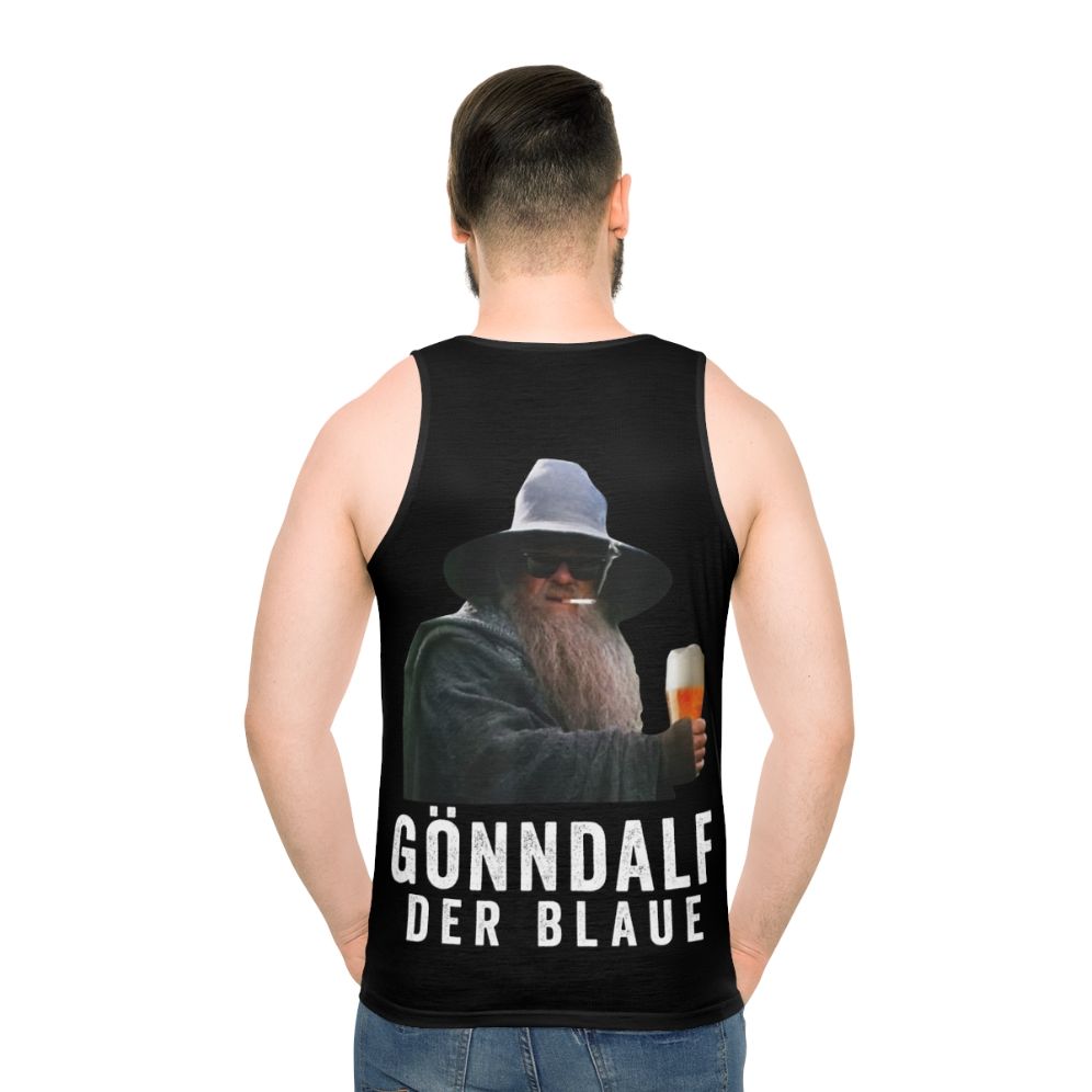 Gandalf the Blue beer drinking unisex tank top