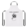 Garden-themed apron with band logo design, perfect for outdoor cooking and gardening
