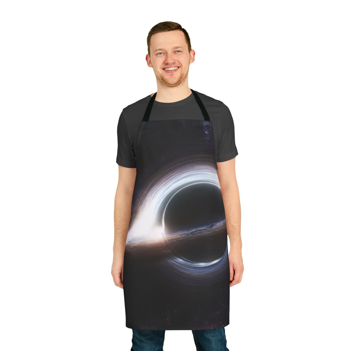 Gargantua-Inspired Space Apron with Black Hole Design