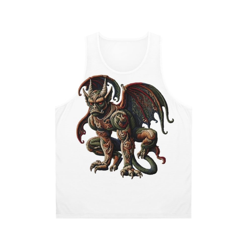 Gargoyle Embroidered Unisex Tank Top