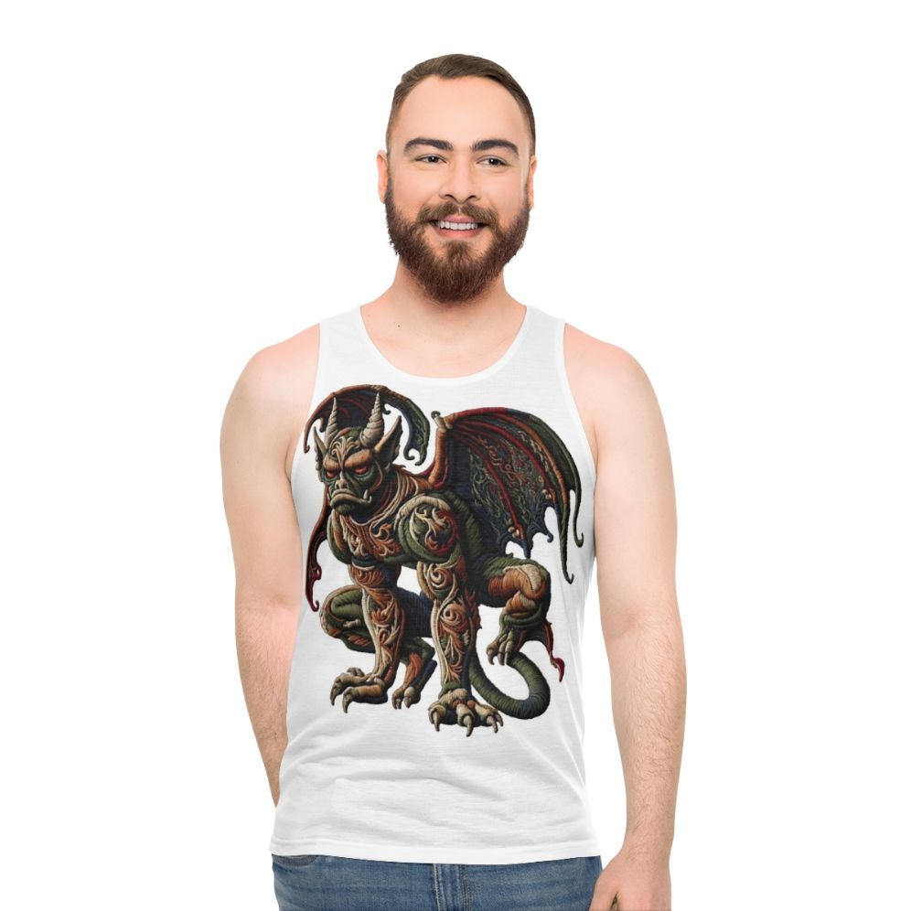 Gargoyle Embroidered Unisex Tank Top