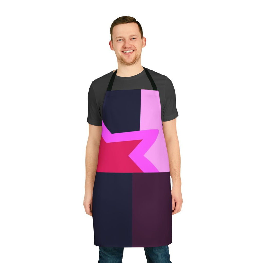 Garnet from Steven Universe inspired apron with the Crystal Gems logo