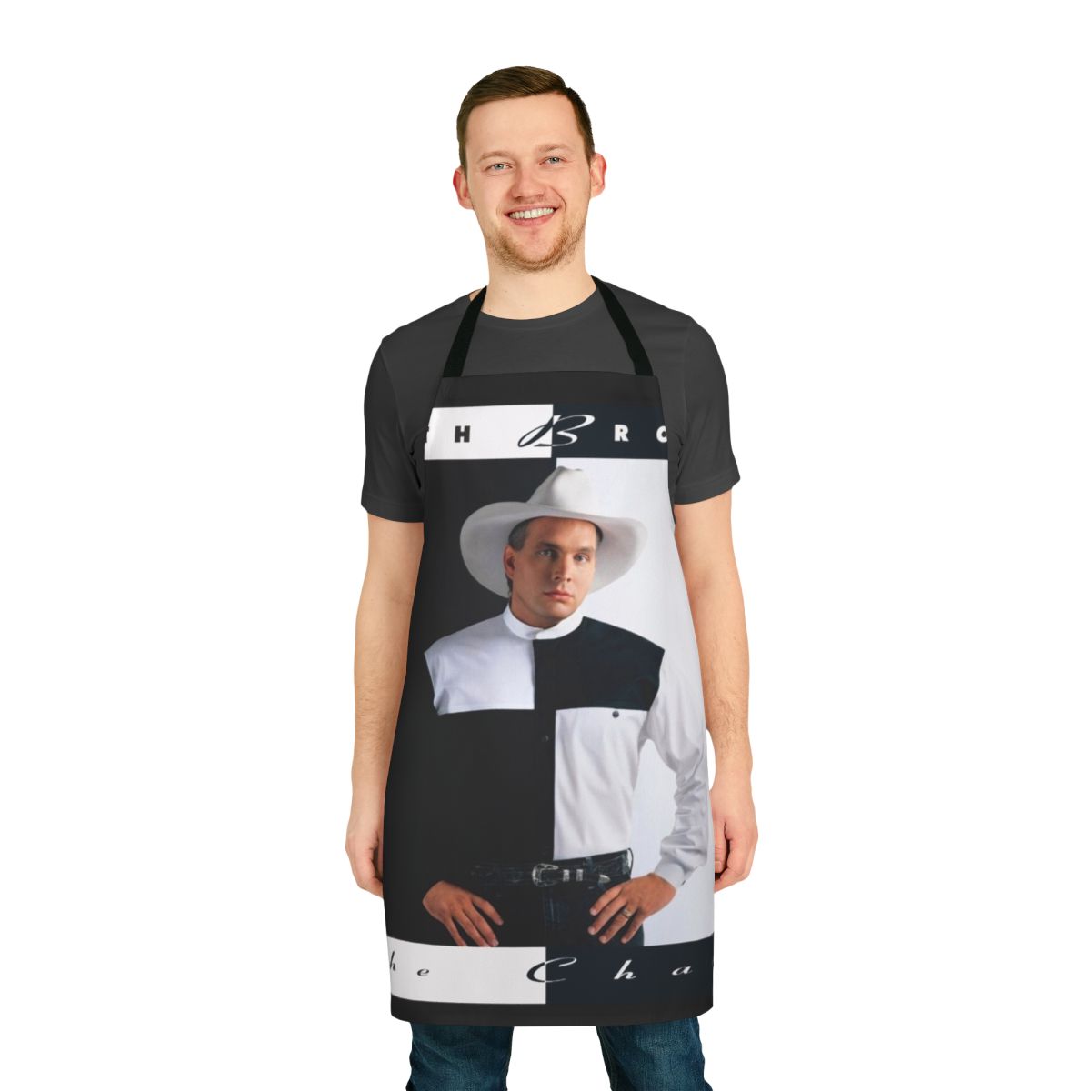 Garth Brooks-inspired "The Chase" apron for country music enthusiasts