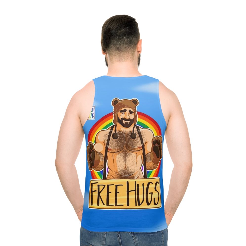 Gay Pride Unisex Tank Top with Bear Graphic