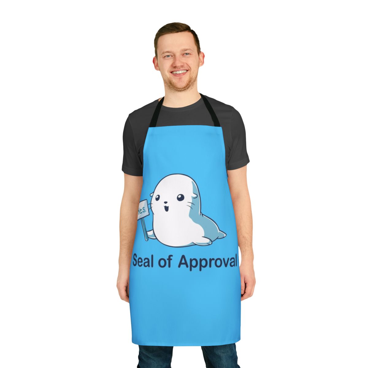 Geek Chic "Seal of Approval" Apron with comic book superhero and sci-fi design