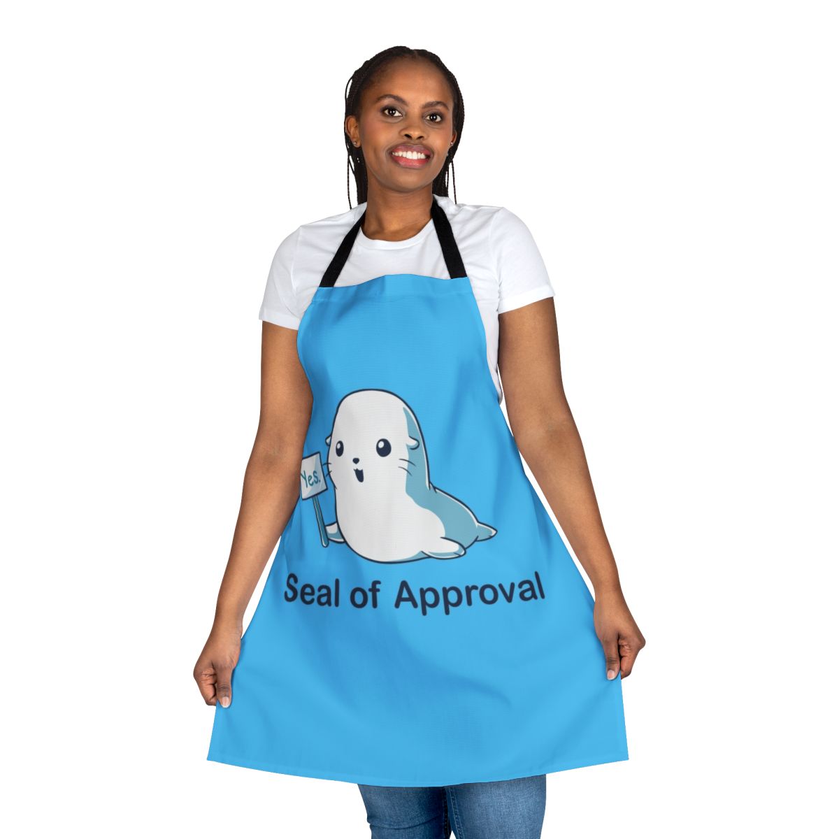 Geek Chic "Seal of Approval" Apron with comic book superhero and sci-fi design