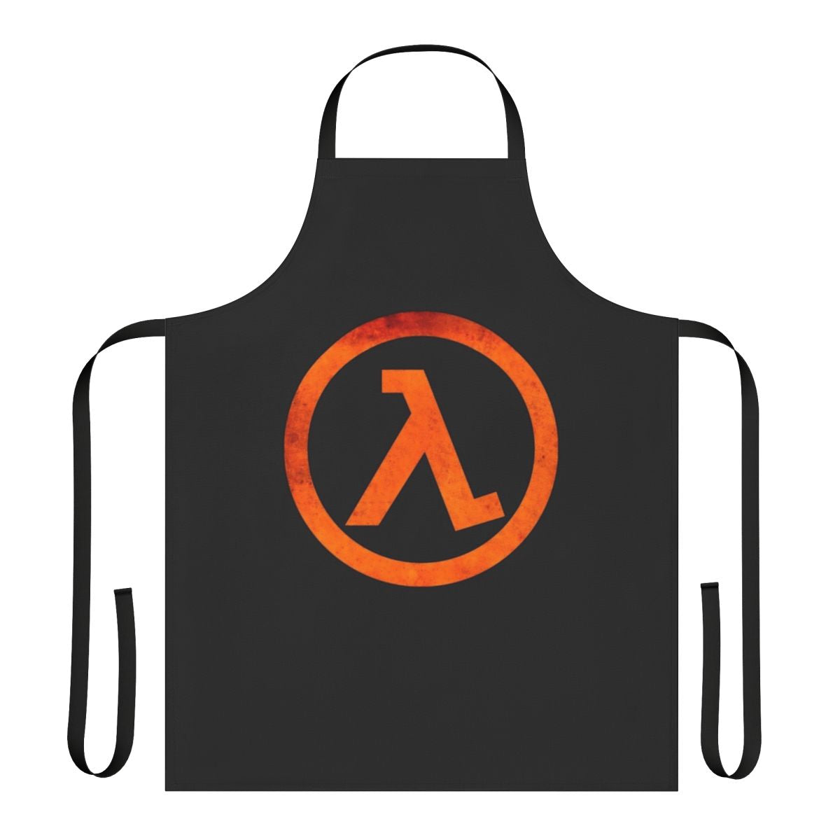 Geeky retro video game inspired apron with Rust logo design