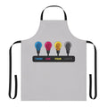 "Geeky apron with 'There Are Four Lights' CMYK design, inspired by Star Trek"
