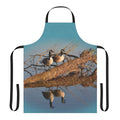 Apron featuring a beautiful image of geese swimming on a tranquil lake