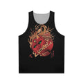Gekido Ramen Unisex Tank Top featuring Japanese cultural elements and gaming influences