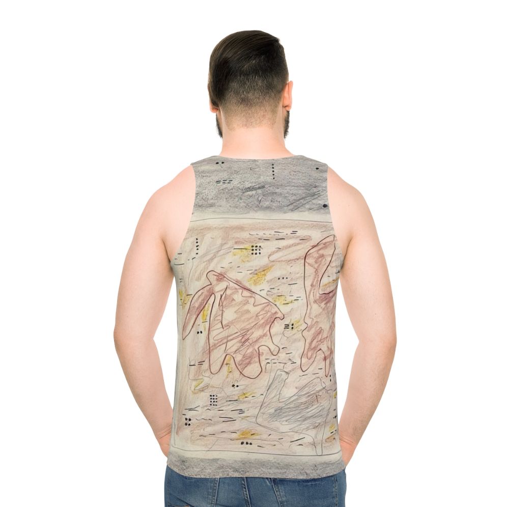 Unisex tank top with abstract art design by Gene Davis