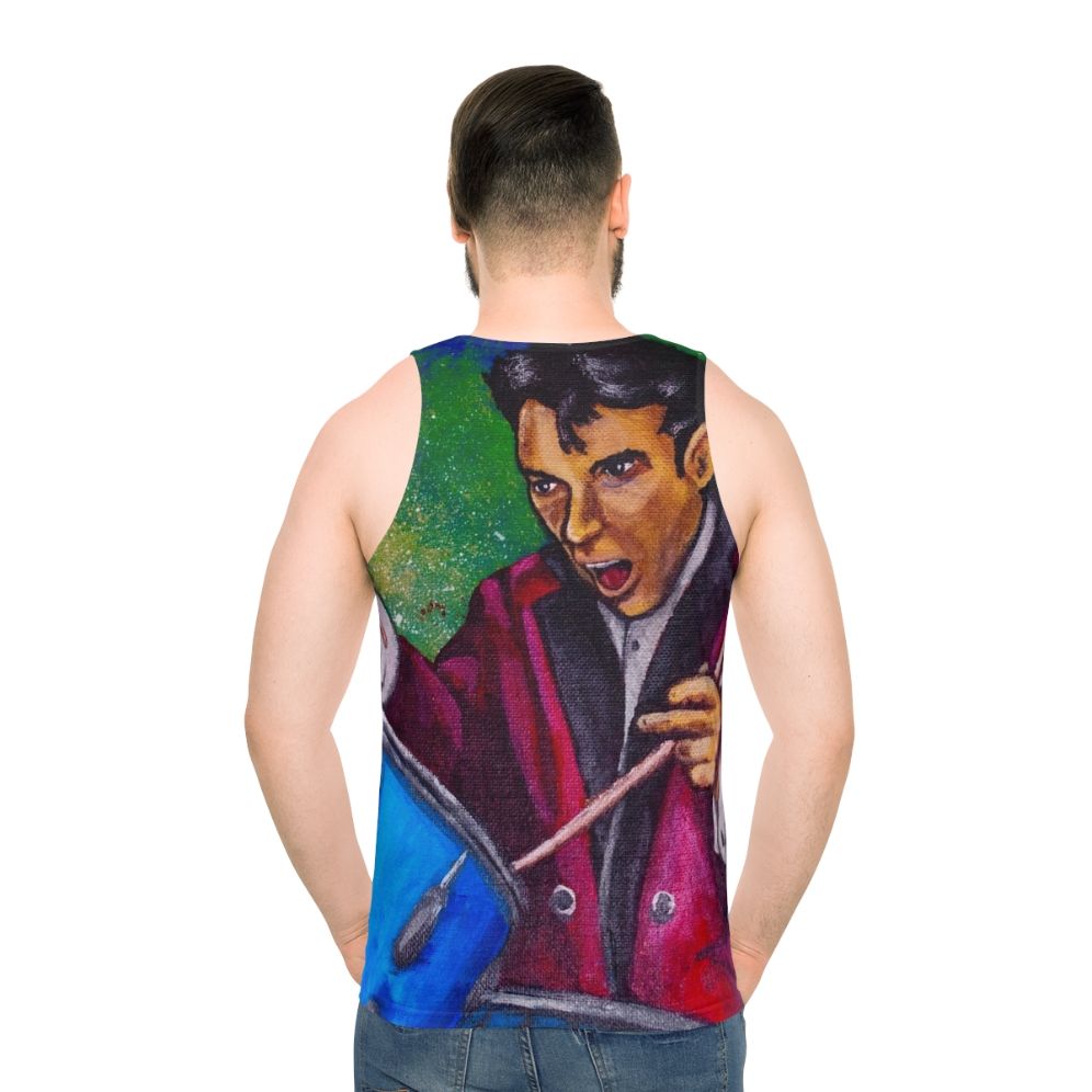 Gene Krupa drummer unisex tank top