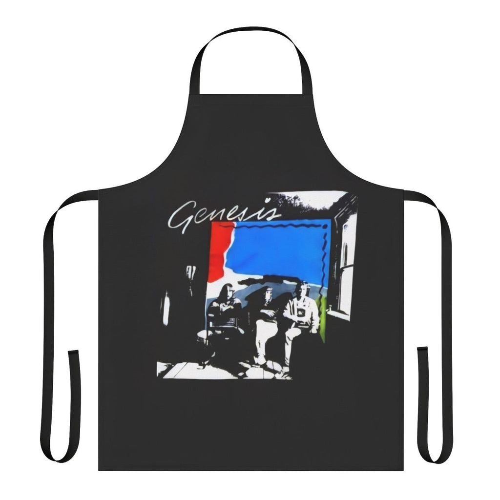 Vintage-style apron featuring the Genesis Abacab album design