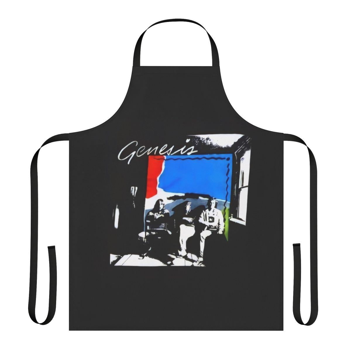 Vintage-style apron featuring the Genesis Abacab album design