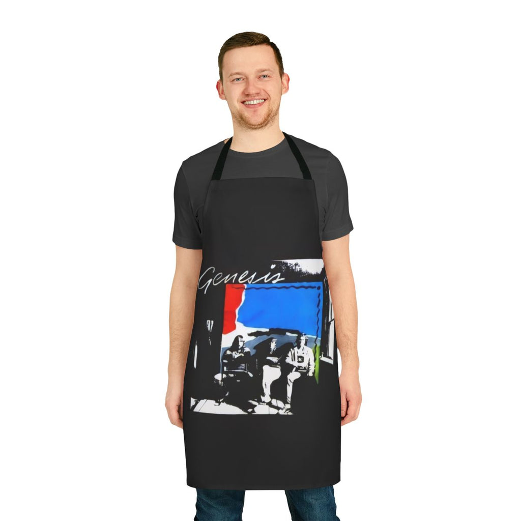 Vintage-style apron featuring the Genesis Abacab album design