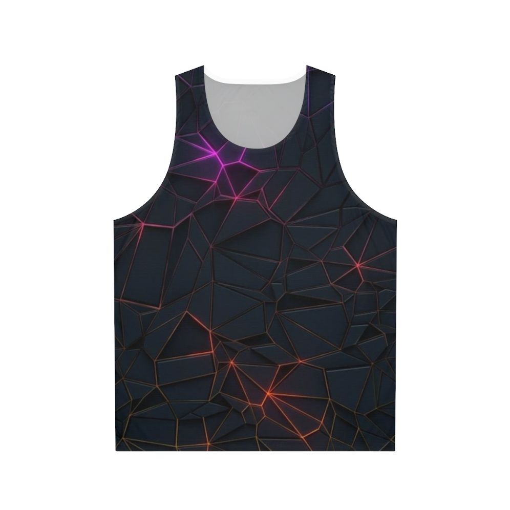 Geometric abstract polygon mosaic unisex tank top