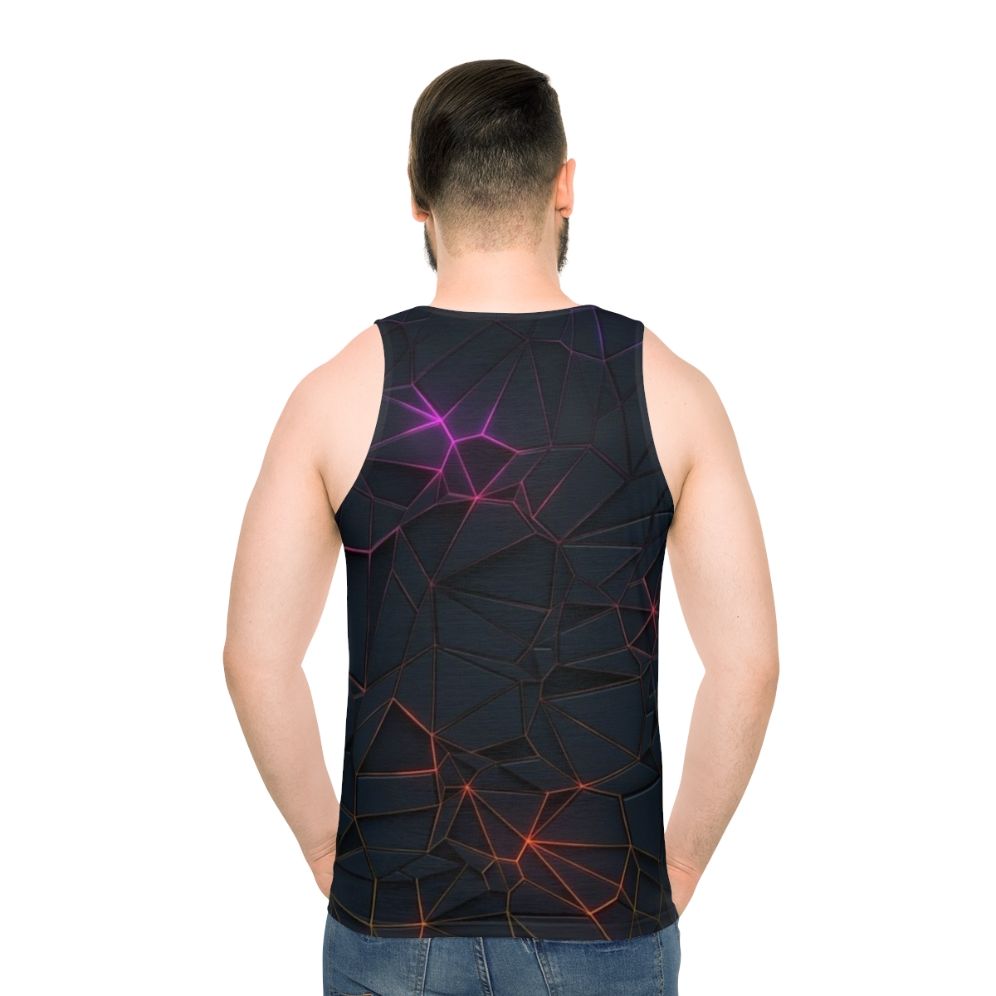 Geometric abstract polygon mosaic unisex tank top
