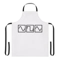 A high-quality apron featuring a geometric waveform pattern, perfect for music enthusiasts and electronic music fans.