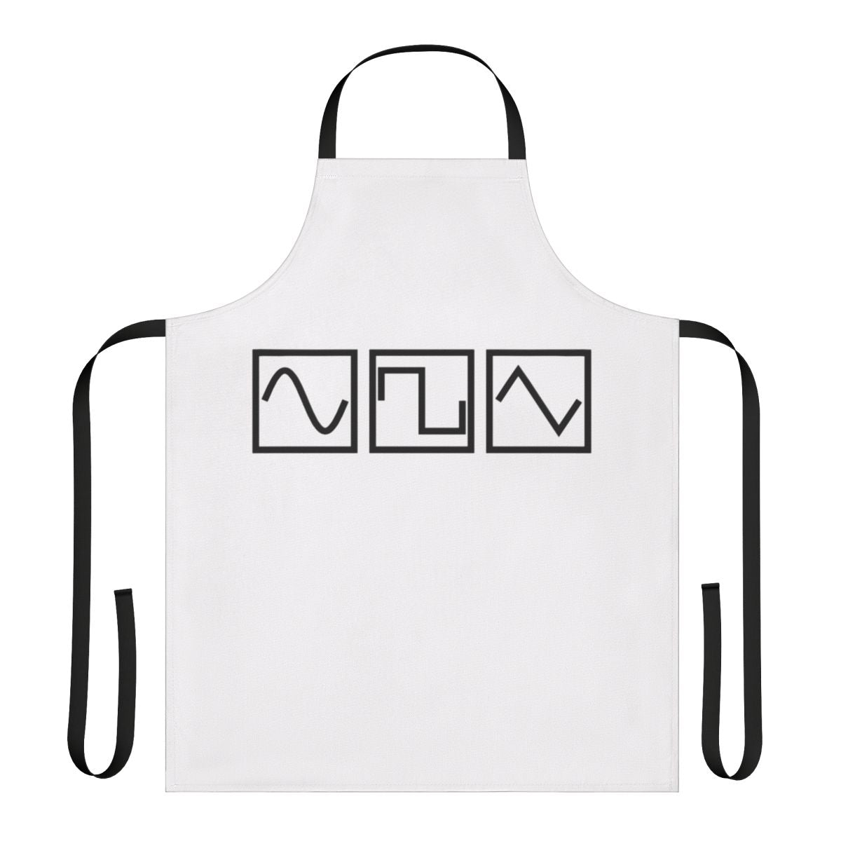 A high-quality apron featuring a geometric waveform pattern, perfect for music enthusiasts and electronic music fans.
