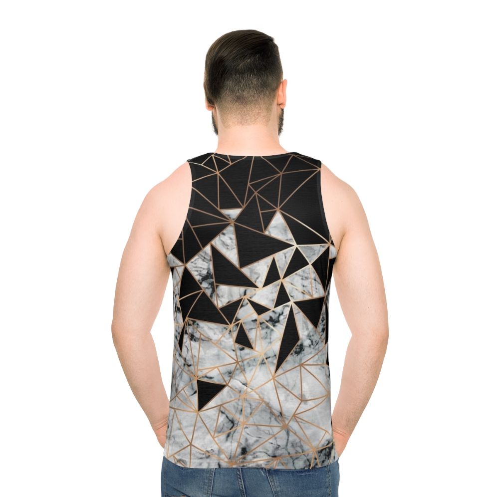Marble polygon pattern unisex tank top